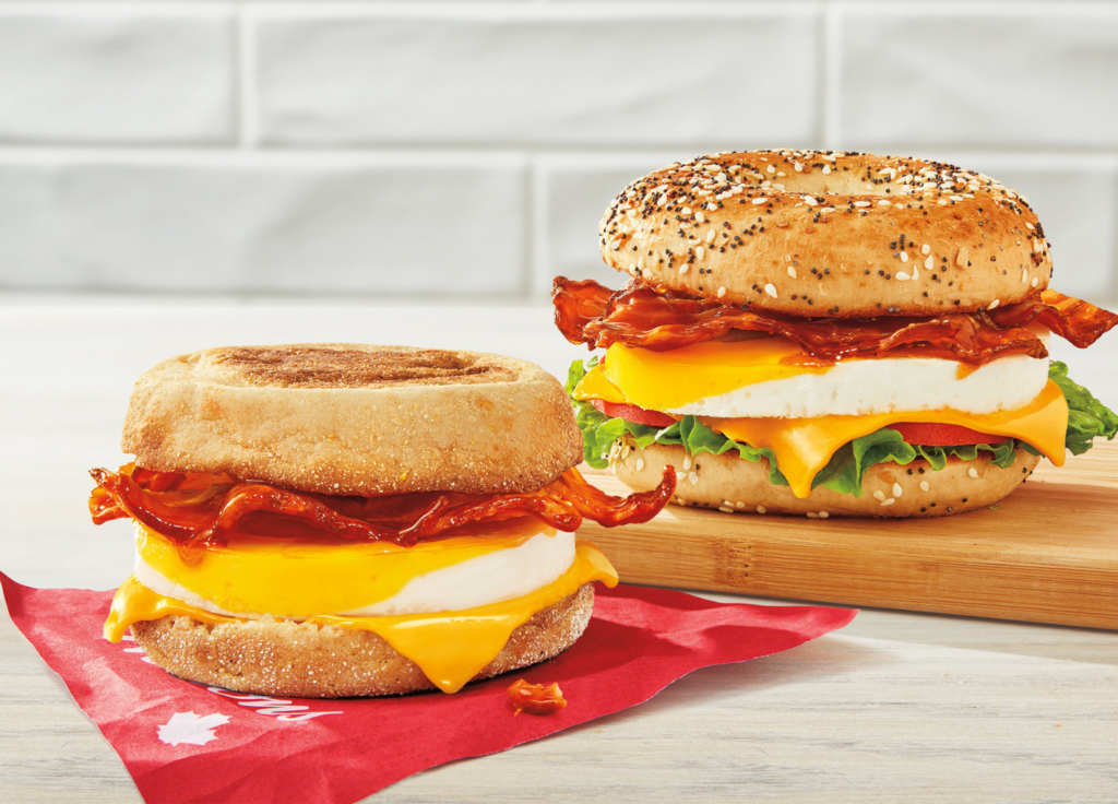 Maple Bacon Breakfast Sandwiches Are Now At Tim Hortons - Canada Takeout