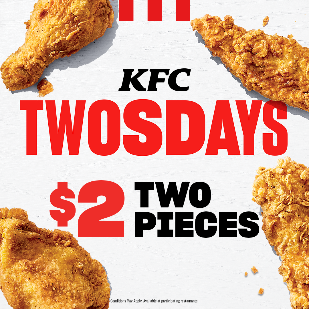 KFC Twosdays Kick Off in Calgary, Alberta Canada Takeout