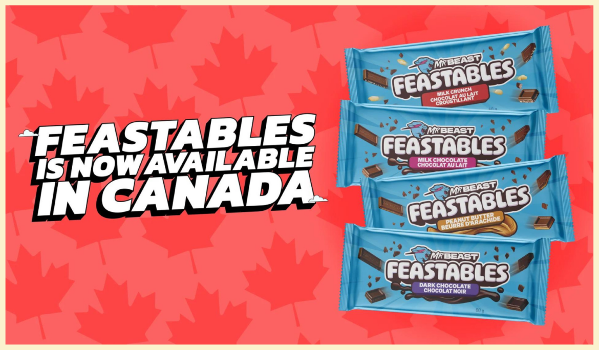 Feastables by Mr. Beast Chocolate Bars Now Available in Canada